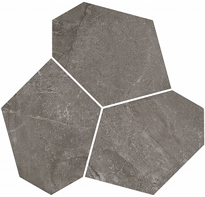 Kerama marazzi Декор Марсель наборный серый матовый обрезной 26,5x25,5x0,9