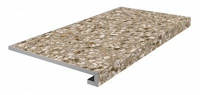 Kerama marazzi Ступень фронтальная клееная Бричиола бежевый матовый обрезной 33x60x0,9