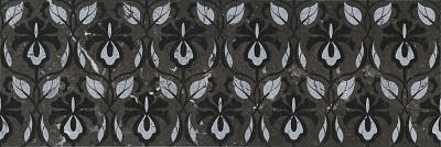 Kerama marazzi Декор Тубкаль чёрный глянцевый обрезной 30x89,5x0,9