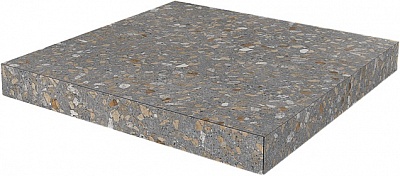 Kerama marazzi Ступень угловая клееная Терраццо коричневый 33x33x0,9