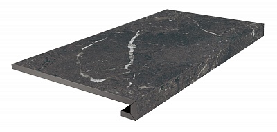 Kerama marazzi Ступень фронтальная клееная Тубкаль чёрный матовый обрезной 33x60x0,9