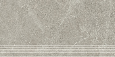Kerama marazzi Ступень фронтальная Эстерель серый светлый матовый обрезной 30x60x0,9