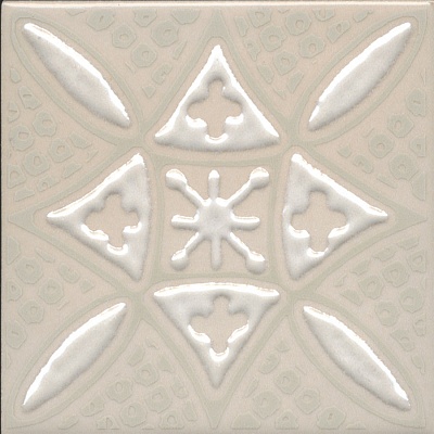 Kerama marazzi Декор Бахия 2 бежевый светлый глянцевый 9,8x9,8x0,7