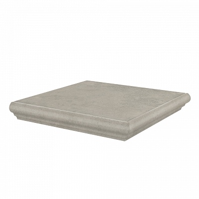 Kerama marazzi Ступень угловая Хадду серый светлый матовый 34x34x0,8