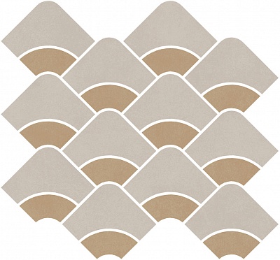 Kerama marazzi Декор Таделакт наборный серый светлый, жёлтый матовый обрезной 30x28x0,9