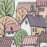 Kerama marazzi Декор Городок 2 матовый 20x20x0,69