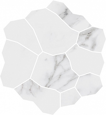 Kerama marazzi Декор Марсель наборный белый глянцевый обрезной 31,5x34,2x0,9