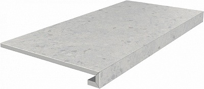 Kerama marazzi Ступень клееная Терраццо серый светлый 33x60x0,9