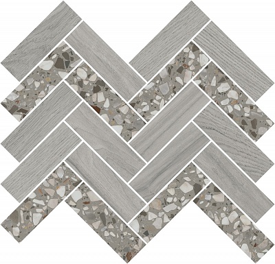 Kerama marazzi Декор Монтиони мозаичный серый 34x35,5x0,9