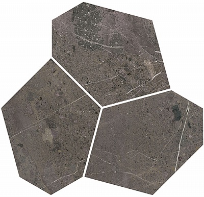 Kerama marazzi Декор Марсель наборный коричневый глянцевый обрезной 26,5x25,5x0,9