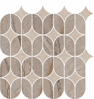 Kerama marazzi Декор Ифран наборный бежевый светлый глянцевый обрезной 30x32,5x0,9