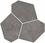 Kerama marazzi Декор Марсель наборный серый глянцевый обрезной 26,5x25,5x0,9