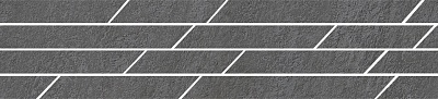 Kerama marazzi Бордюр Гренель серый темный мозаичный 46,8x9,8x0,9