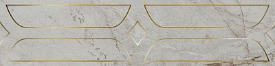 Kerama marazzi Бордюр Ифран серый светлый глянцевый обрезной 60x14,5x0,9