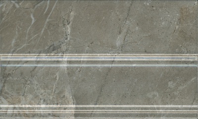 Kerama marazzi Плинтус Кантата серый глянцевый 25x15x1,5