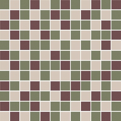 Kerama marazzi Декор Темари мозаичный микс зелёный, бордовый, бежевый светлый матовый 29,8x29,8x0,35