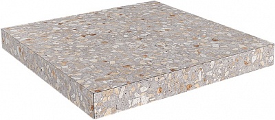 Kerama marazzi Ступень угловая клееная Терраццо бежевый 33x33x0,9