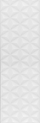 Kerama marazzi 12119R Плитка Диагональ белый структура обрезной 25х75