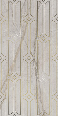 Kerama marazzi Декор Ифран серый светлый глянцевый обрезной 60x119,5x0,9