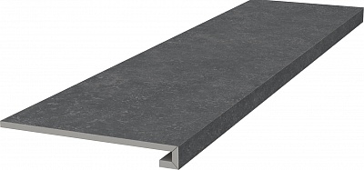 Kerama marazzi Ступень фронтальная клееная Касабланка HP антрацит матовый обрезной 33x119,5x0,9
