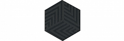 Kerama marazzi Декор Агуста черный 6x5,2x0,69