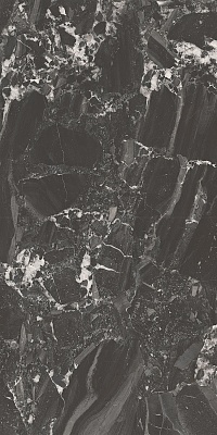 Kerama marazzi Керамогранит Риальто чёрный матовый обрезной 80x160x0,9