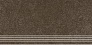 Kerama marazzi Ступень фронтальная Руссильон коричневый тёмный матовый обрезной 30x60x0,9