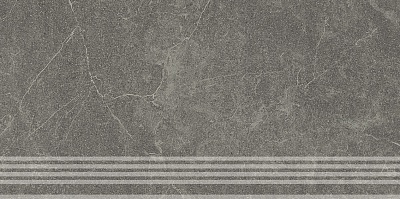 Kerama marazzi Ступень фронтальная Эстерель серый тёмный матовый обрезной 30x60x0,9