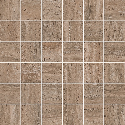 Kerama marazzi Декор Про Травертин мозаичный коричневый светлый матовый обрезной 30x30x0,9