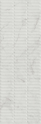 Kerama marazzi Плитка Тубкаль белый глянцевый структура обрезной 30x89,5x1,05
