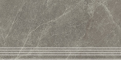Kerama marazzi Ступень фронтальная Эстерель серый матовый обрезной 30x60x0,9