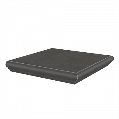 Kerama marazzi Ступень угловая Хадду серый тёмный матовый 34x34x0,8