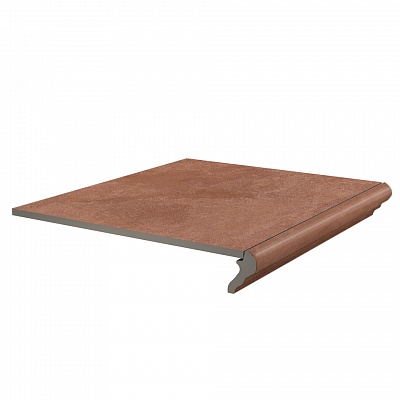 Kerama marazzi Ступень фронтальная Хадду красный матовый 40,2x34x0,8