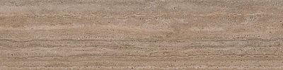 Kerama marazzi Ступень фронтальная клееная Про Травертин коричневый светлый матовый обрезной 33x119,5x0,9