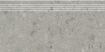 Kerama marazzi Ступень Чеппо ди Гре серый матовый обрезной 30x60x0,9