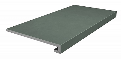 Kerama marazzi Ступень клееная Про Чементо зелёный матовый 33x60x0,9