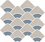 Kerama marazzi Декор Таделакт наборный серый светлый, синий светлый матовый обрезной 30x28x0,9