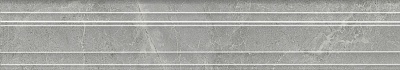 Kerama marazzi Бордюр Риальто дымчатый глянцевый обрезной 40x7,3x2,7