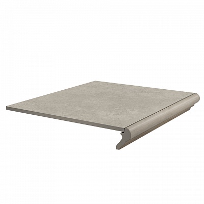 Kerama marazzi Ступень фронтальная Хадду серый светлый матовый 40,2x34x0,8