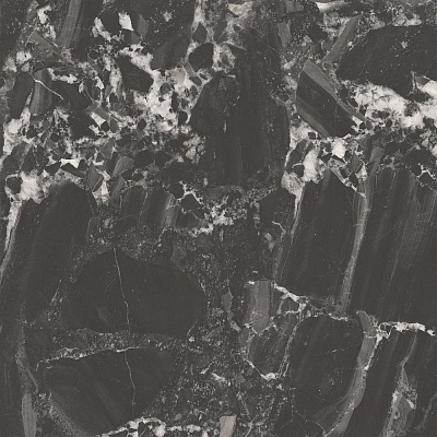 Kerama marazzi Керамогранит Риальто чёрный лаппатированный обрезной 80x80x0,9