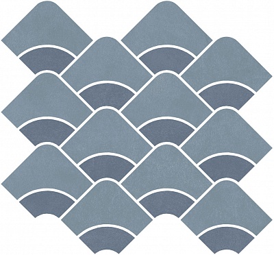 Kerama marazzi Декор Таделакт наборный синий светлый, синий матовый обрезной 30x28x0,9