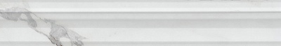 Kerama marazzi Бордюр Коррер белый глянцевый обрезной 30x5x1,9
