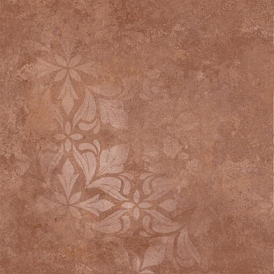 Kerama marazzi Керамогранит Хадду красный матовый декорированный 40,2x40,2x0,8
