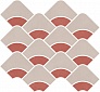 Kerama marazzi Декор Таделакт наборный серый светлый, красный матовый обрезной 30x28x0,9