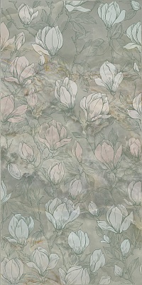 Kerama marazzi Декор Сен-Тропе зелёный светлый глянцевый обрезной 60x119,5x0,9